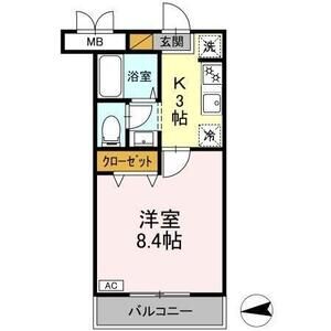 1K 間取り図