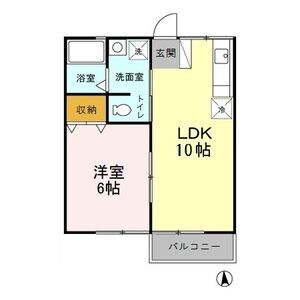 1LDK 間取り図
