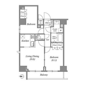 2LDK 間取り図