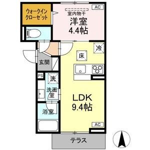 1LDK 間取り図