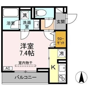 1K 間取り図