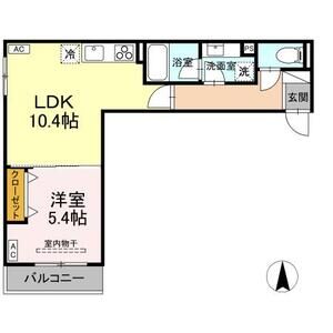 1LDK 間取り図