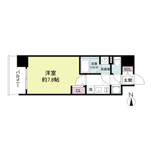 1K 間取り図