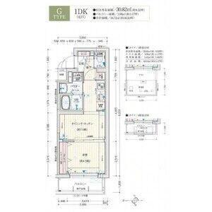 1DK 間取り図