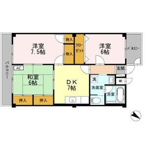 3DK 間取り図
