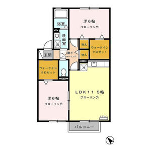 2LDK 間取り図
