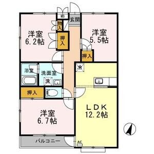 3LDK 間取り図
