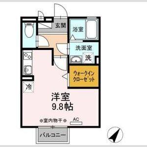 ワンルーム 間取り図