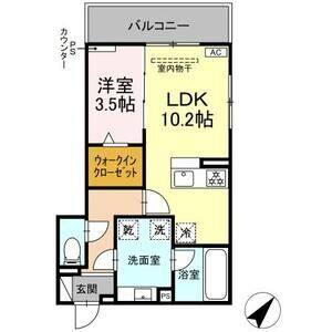 1LDK 間取り図