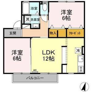 2LDK 間取り図