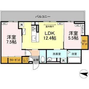 2LDK 間取り図