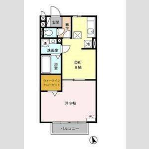 1DK 間取り図