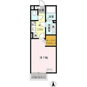 1K 間取り図