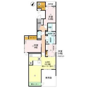 3LDK 間取り図