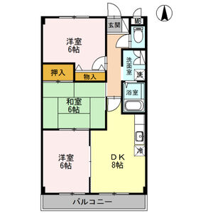 3DK 間取り図