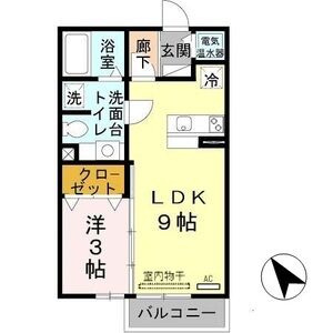 1LDK 間取り図
