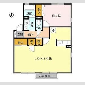 1LDK 間取り図