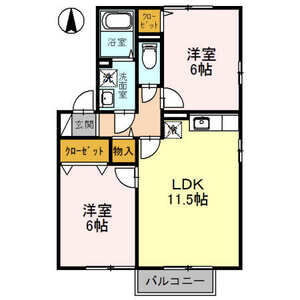2LDK 間取り図