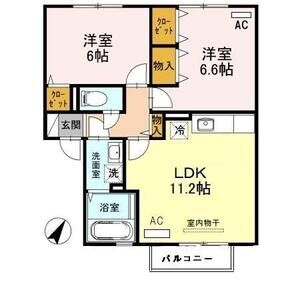 2LDK 間取り図