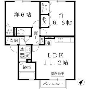 2LDK 間取り図