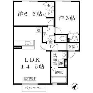 2LDK 間取り図