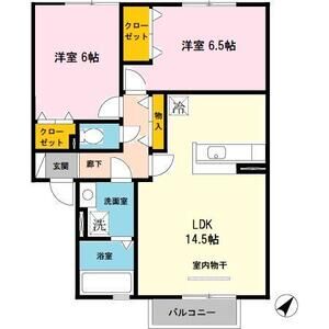2LDK 間取り図
