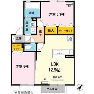 2LDK 間取り図