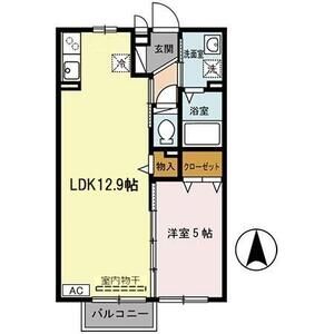 1LDK 間取り図
