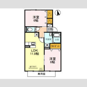 2LDK 間取り図