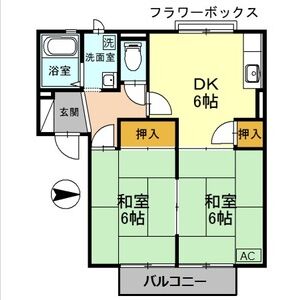 2DK 間取り図