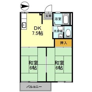 2DK 間取り図