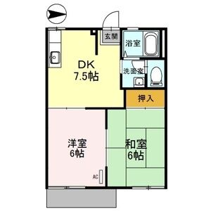 2DK 間取り図