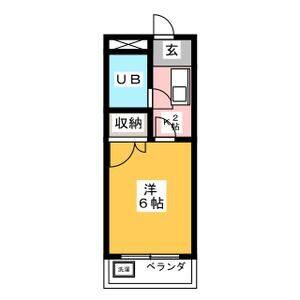1K 間取り図