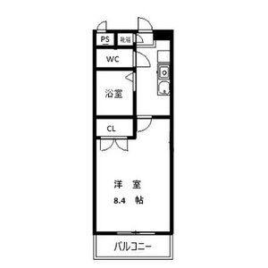 1K 間取り図