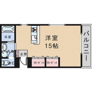 ワンルーム 間取り図