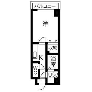 1K 間取り図