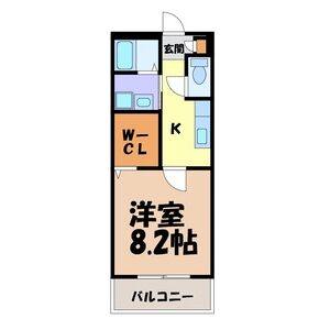 1K 間取り図