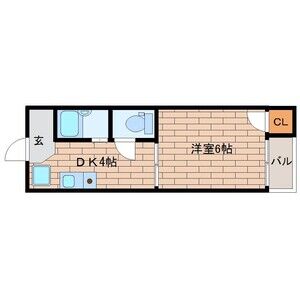 1DK 間取り図