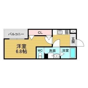 1K 間取り図