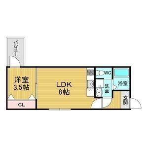 1LDK 間取り図