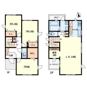 3LDK 間取り図