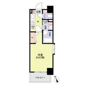 1K 間取り図