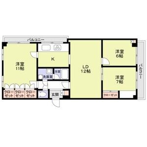 3LDK 間取り図