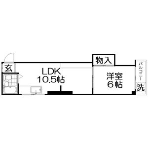 1LDK 間取り図