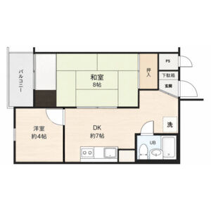 2DK 間取り図