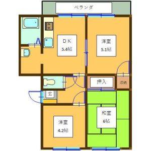 3DK 間取り図
