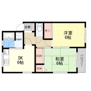 2DK 間取り図