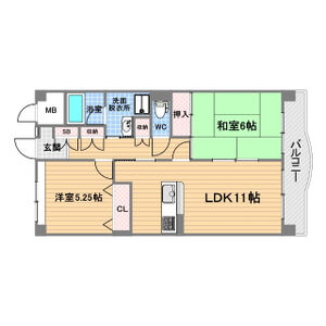 2LDK 間取り図