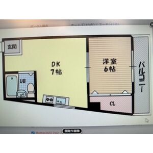 1DK 間取り図