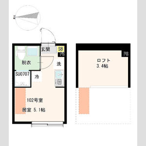 ワンルーム 間取り図